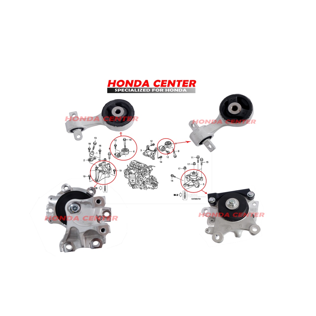 engine mounting gantungan mesin kaki mesin pangkuan mesin pondasi mesin set crv re gen3 gen4 2007 2008 2009 2010 2011 2012 manual