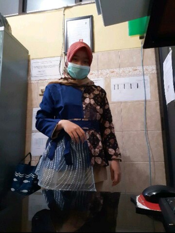 Tey-17 Batik Wanita Asj Sa Hrb026 Kenongo Kemeja Tosca Pendek