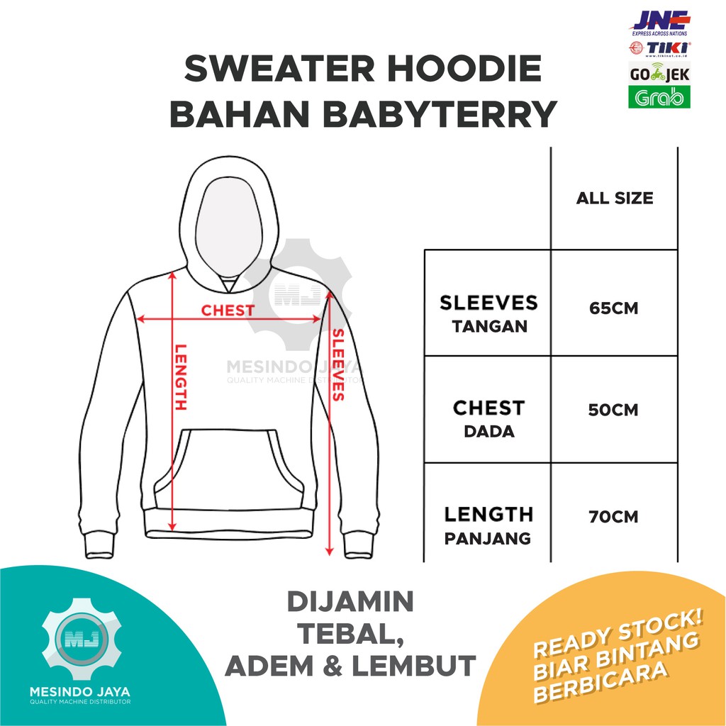 Sweater PRIA / Jaket Hoodie PRIA Jumper  Polos HITAM / WARNA Kualitas Distro ALL SIZE tebal (S,M,L)