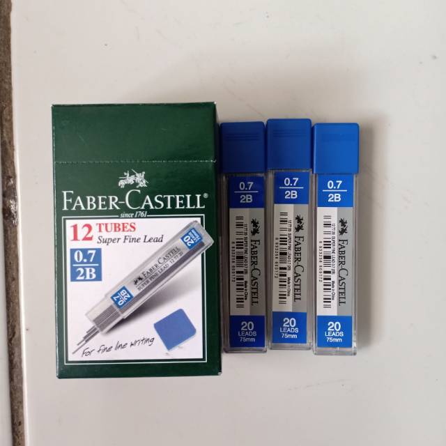 

Isi Pensil Mekanik 2B 0.7mm Faber Castell / Refill Mechanical Pencil ( Harga / Pcs )