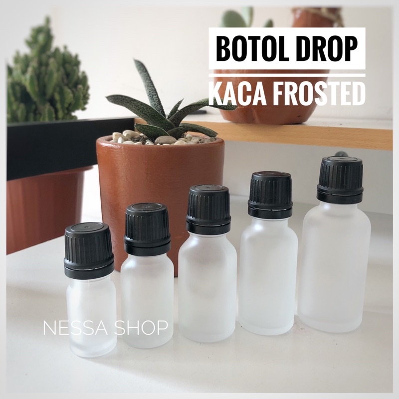 Botol Drop Kaca Frosted Tebal