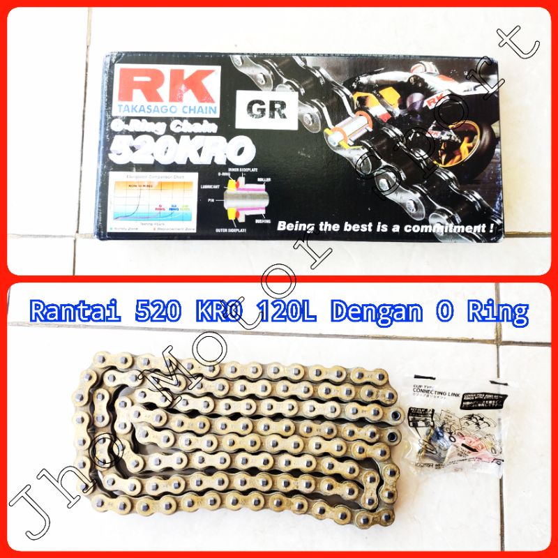 Rantai RK 520 KRO 120L Dengan O Ring Gold