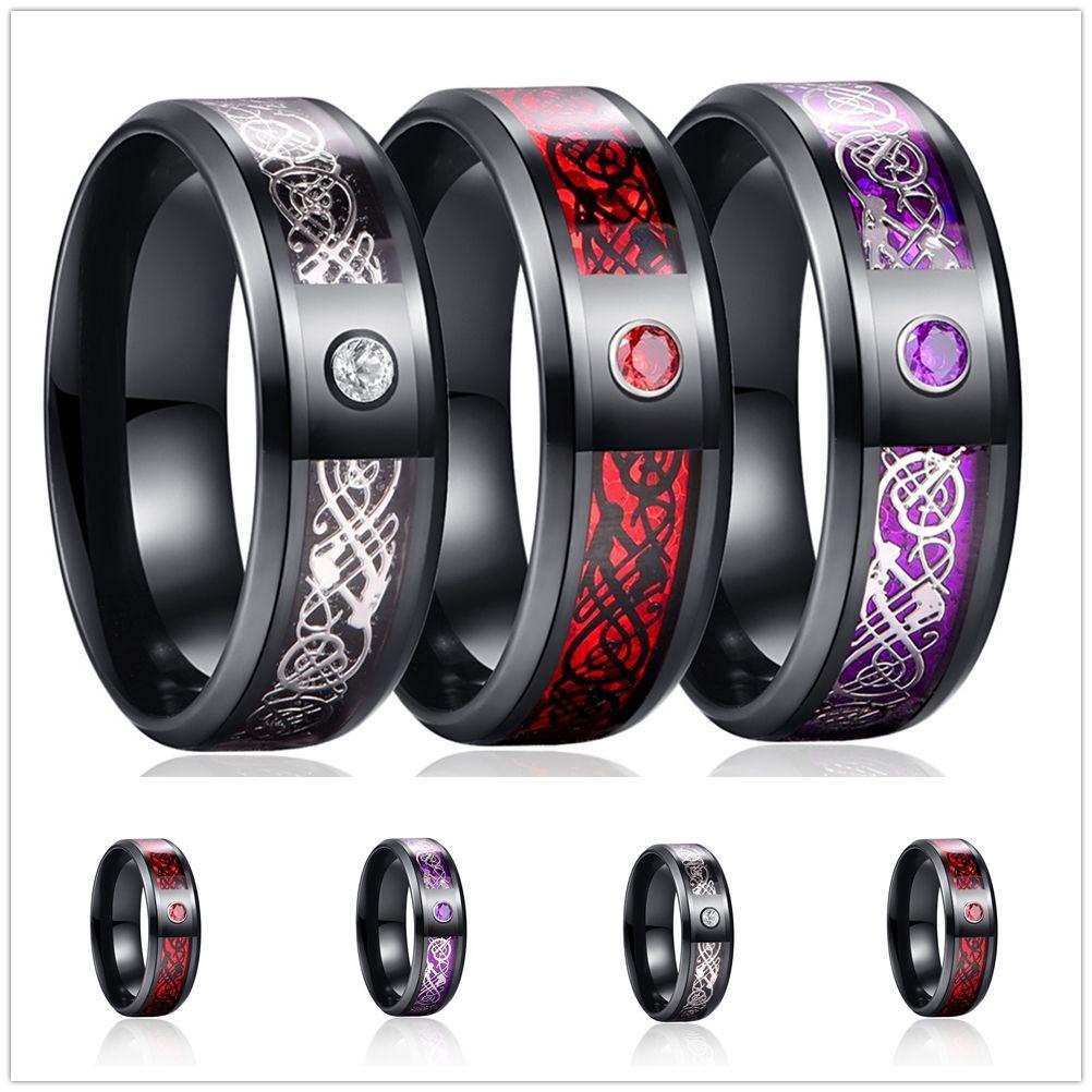 Preva Rings Perhiasan Fashion Baru Baja Titanium Zirkon Batu Rings