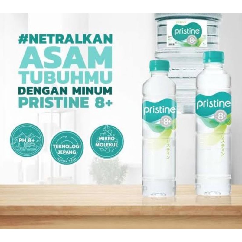 

AIR MINERAL AQUA LE MINERALE CLEO PRISTNE 8+ air putih segar