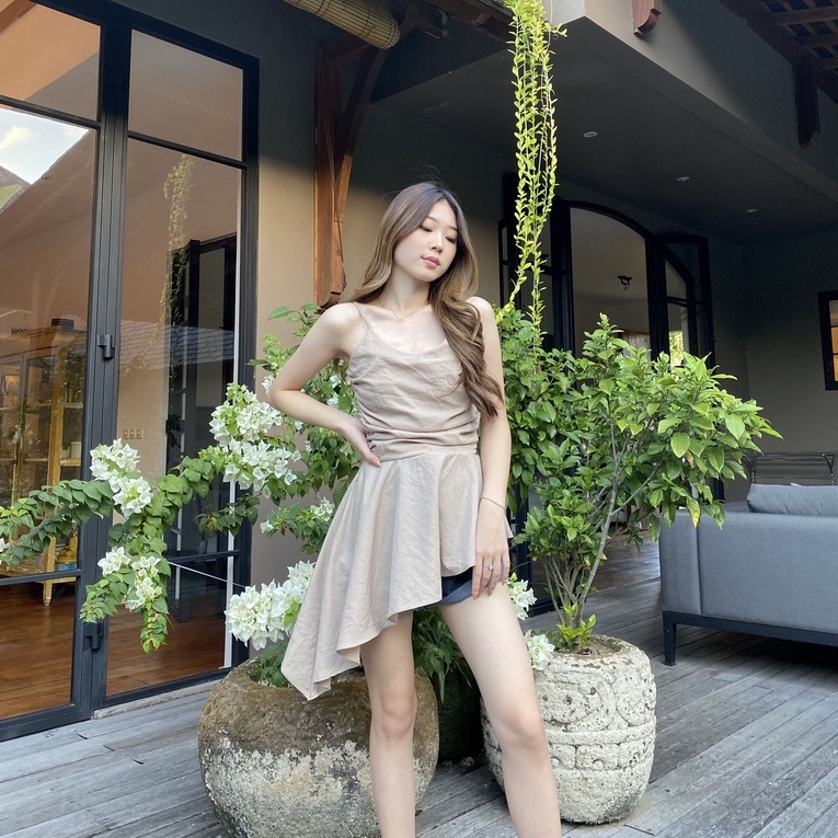 Katya Asymetric Top / Dress Mini Wanita