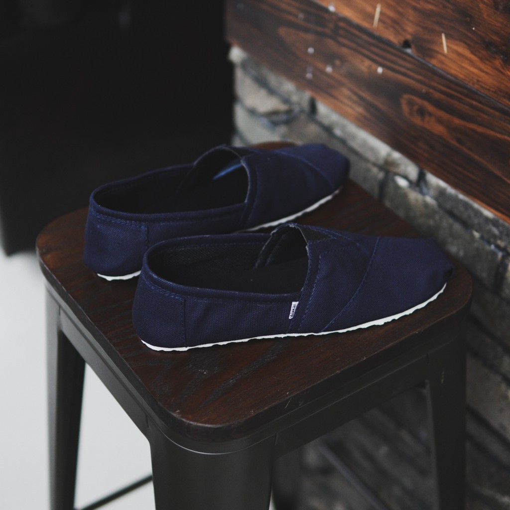 SEPATU SLIP ON CASUAL SANTAI HARIAN SEPATU SLOP WAKAI BIRU SEPATU PRIA TERMURAH!!!