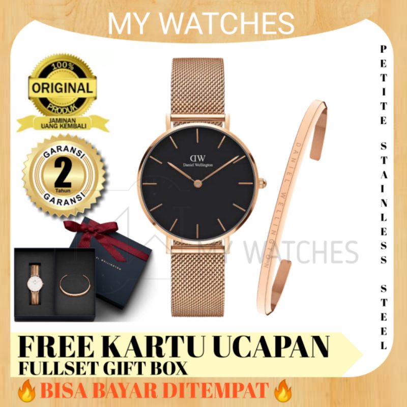 [FREE GELANG GIFT BOX SET] Jam Tangan Wanita Series Petite Stainless Steel