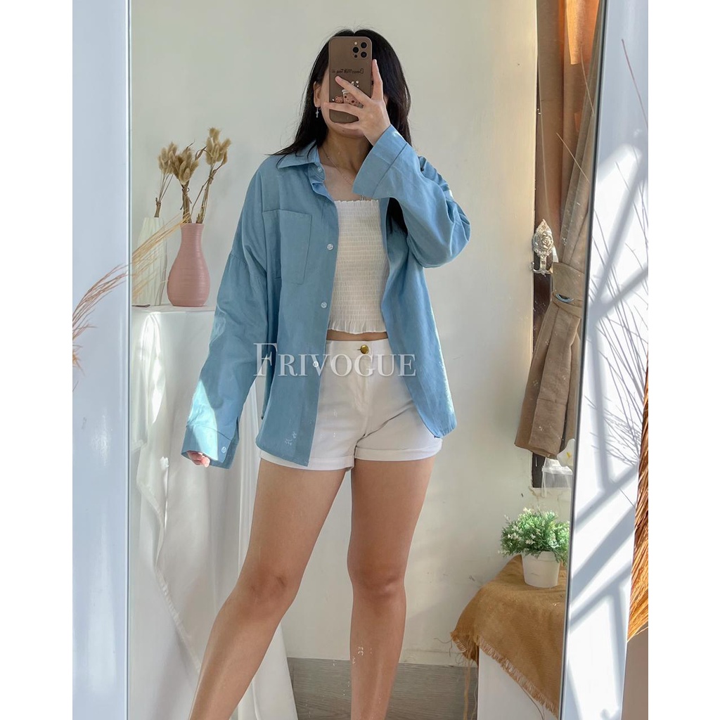 (IMPORT) Denim Oversized Shirt | TOP