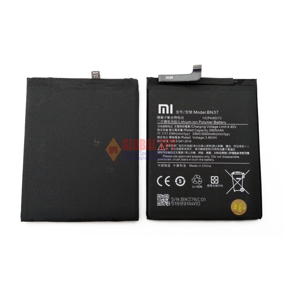 KUALITAS ORI / BATERAI XIAOMI BN37 ORI / BATRE / BATERE XIAOMI REDMI 6 / REDMI 6A