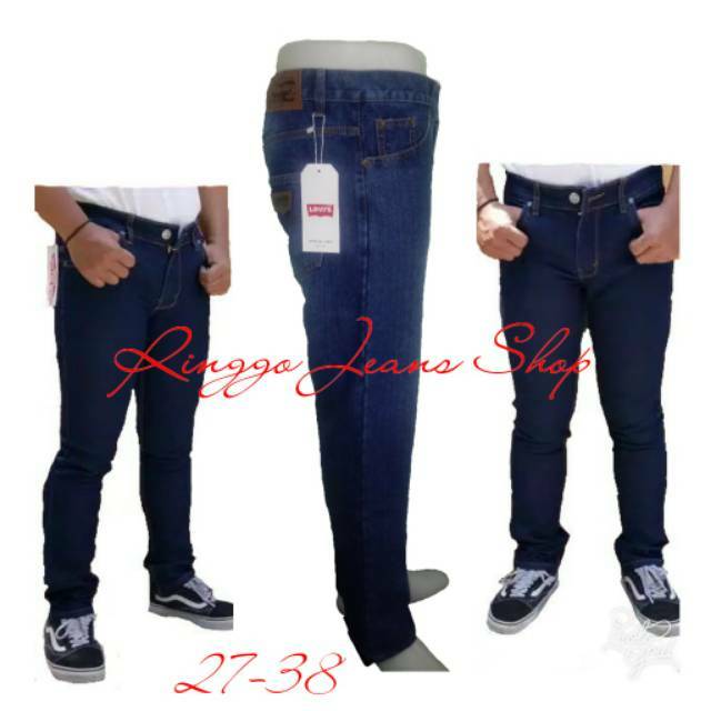  Celana  jeans panjang pria remaja WARNA BLUE JEANS 