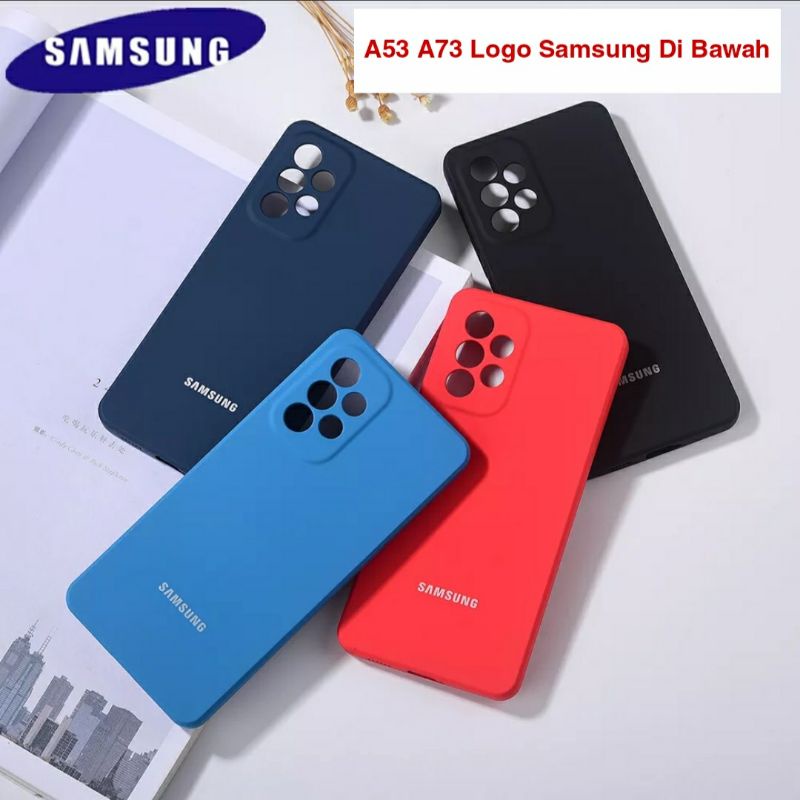 Silicone Cover Case Samsung Galaxy A52 A52s A72 4G 5G A53 A73 Silky Soft-touch Logo