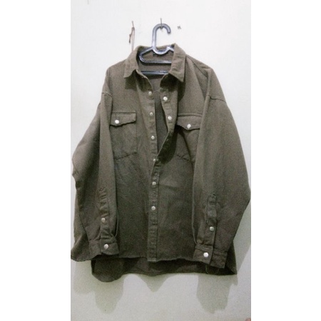 kemeja denim oversize