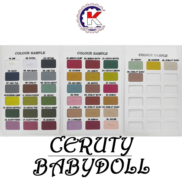 [KAHAPTEX] Bahan Kain Ceruty/Seruti Babydoll Premium - Roll