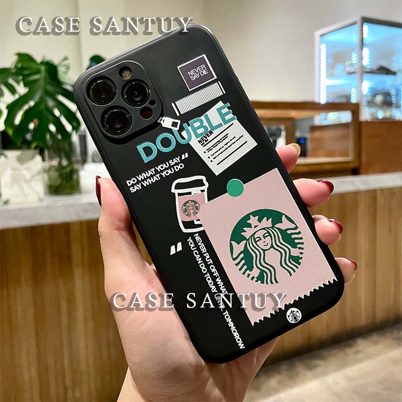 Nke &amp; Starbucks Hitam Soft Case Casing OPPO A3s A5s A5 A7 A12 A5 A9 2020 A1k A33 A37 A37F A39 A57 A59 A71 A73 A79 A83 NEO 7 9 102016 2022