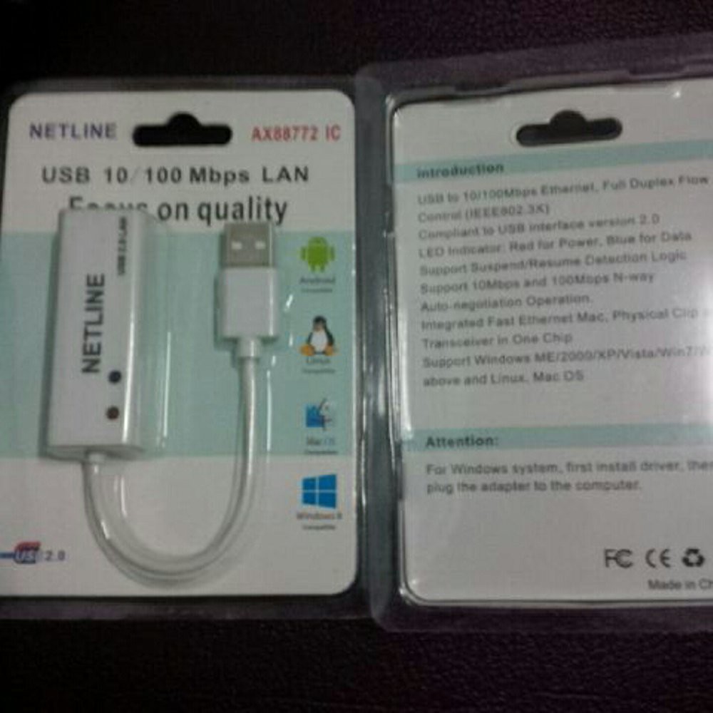 Jual USB To LAN NETLINE Cable Converter External/Ethernet/Connector ...