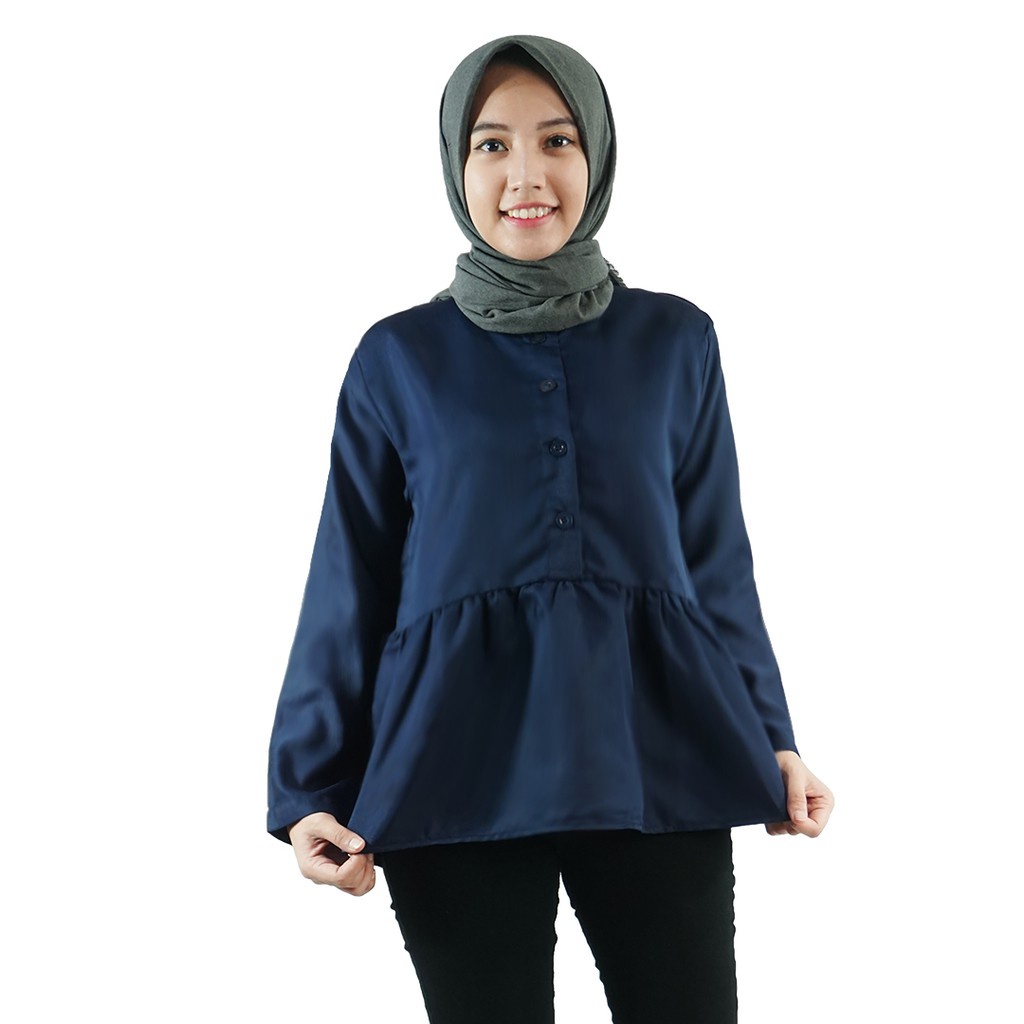 BEFAST - ZRX OOTD Blouse BENITA / GIZA BLOUSE / Blouse Wanita Lengan Panjang / Pakaian Remaja Wanita ABG / Blouse Model Terbaru / Fashion Remaja Wanita Hijab / Blouse Polos Formal / Outfit Wanita Casual