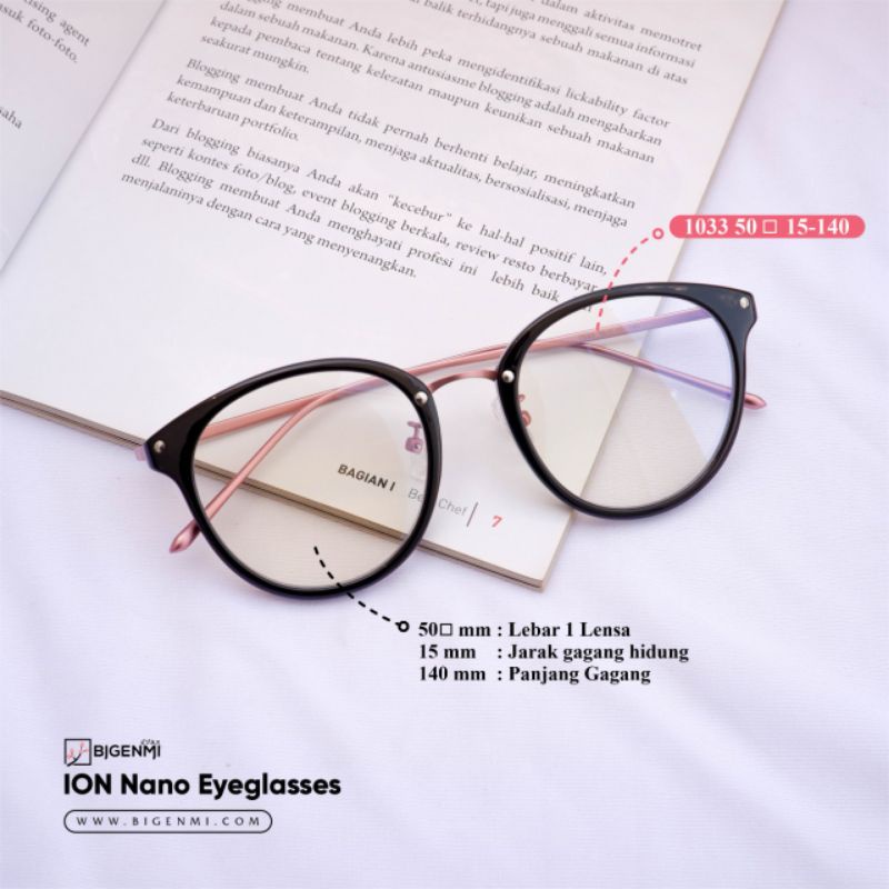 KACAMATA BIGENMI PREMIUM BLACK ROSE GOLD