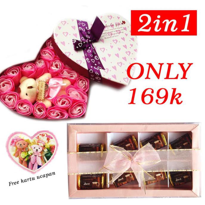 

Ready Oke Promo 2In1 Bunga Valentine - Kado Valentine - Coklat Valentine Cp-F003