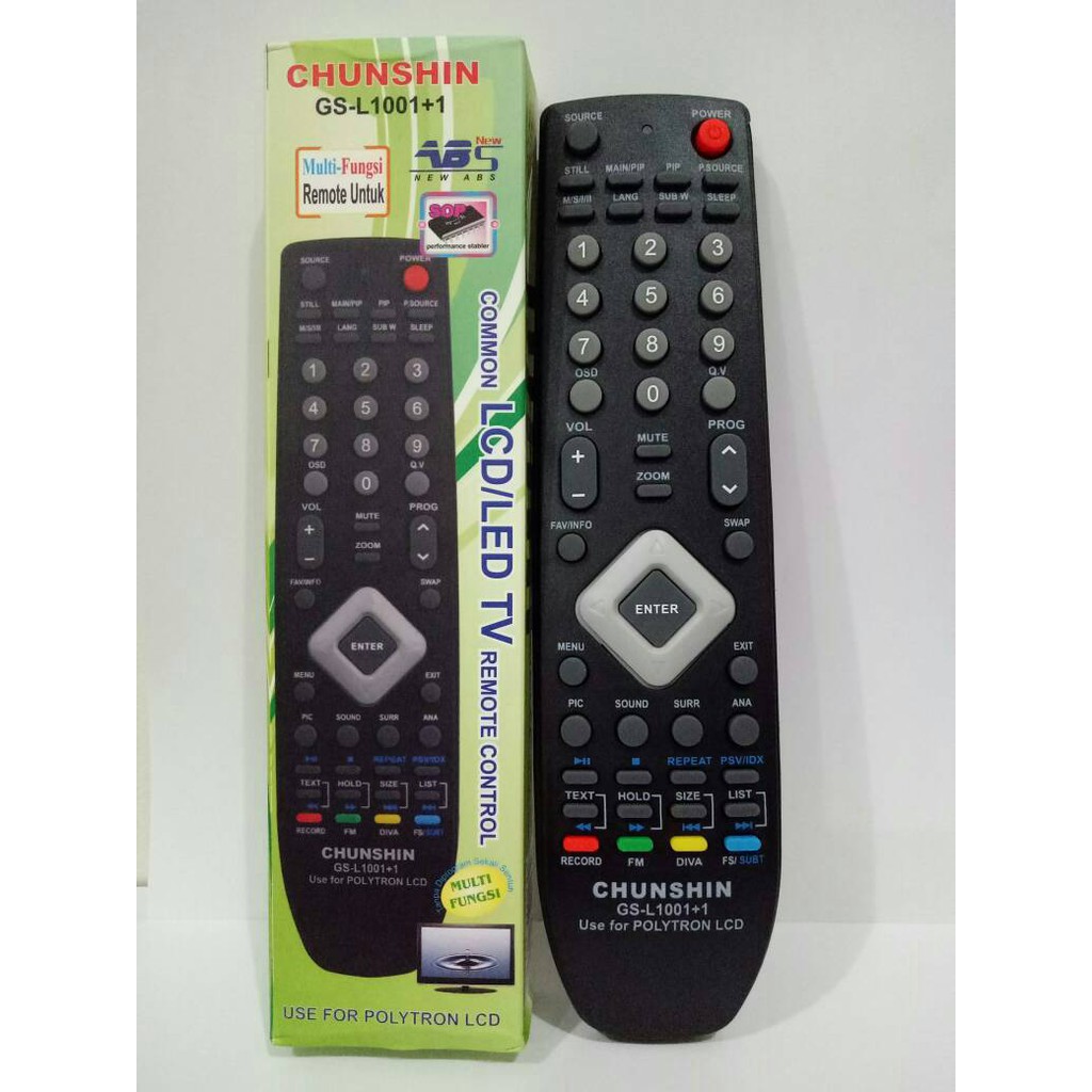 REMOTE TV MULTI UNTUK TV POLYTRON LCD/LED GS-L1001+1