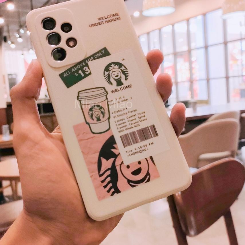 Insta Sell MIAO STARBUCKS CASE SQUARE EDGE OPPO REALME A53 A33 A32 A3S F9 A5S A31 A9 2020 C1 C2 C3 C