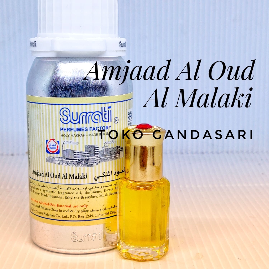 Bibit Parfum SURRATI AMJAAD AL OUD AL MALAKI 6ml amjad import non 6