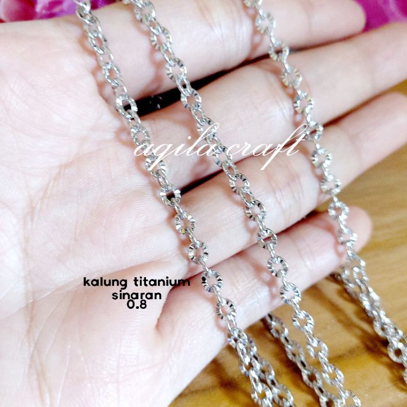 KALUNG TITANIUM SINARAN KALUNG ANTI KARAT ukuran 0.5 , 0.6, 0.8