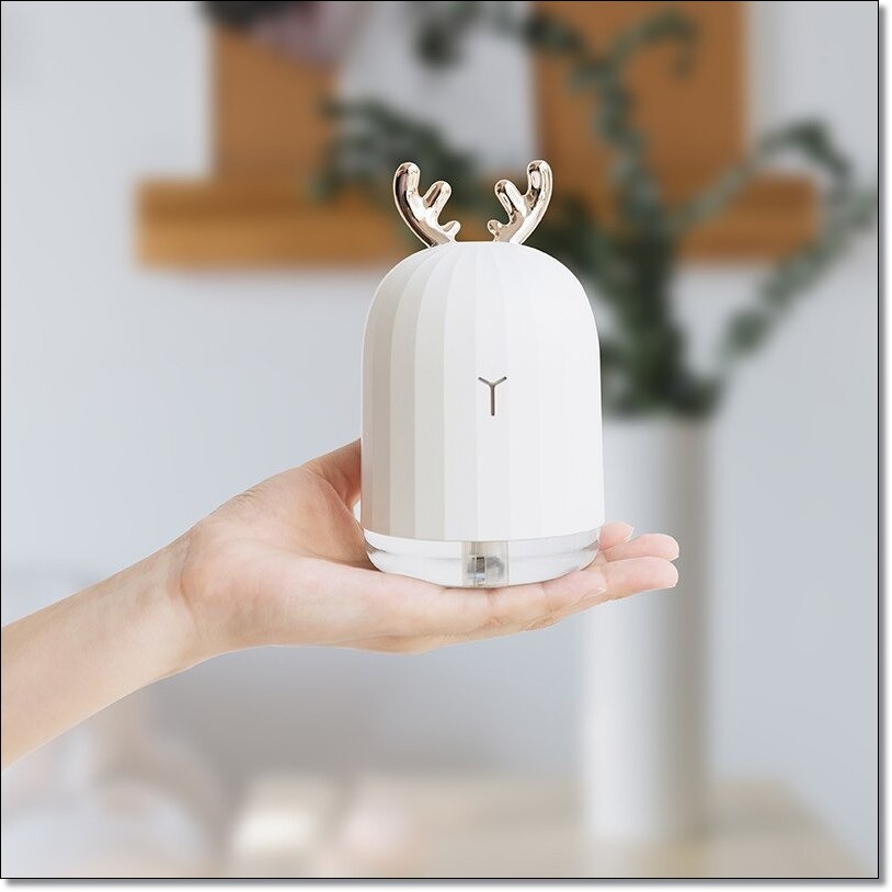 ❤️GTB❤️ Cool Mist Humidifier Purifier Motif Rusa Pelembab Udara with LED Light Warna Warni R413