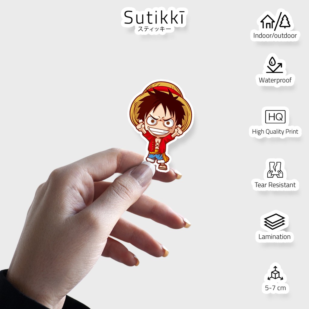 Sutikki | Sticker Pack One Piece Character Chibi Cibi Mini Karakter Artsy Stiker Laptop Vinyl