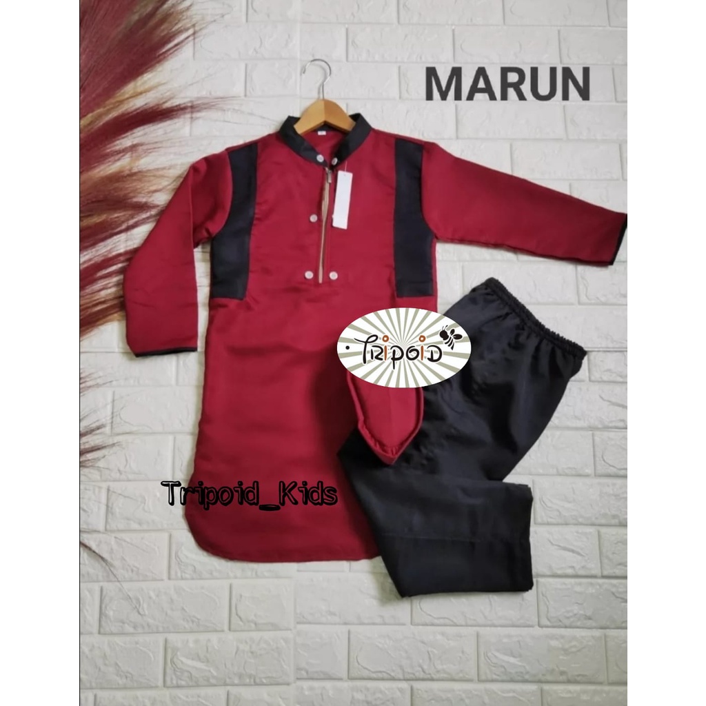 koko anak laki laki pakaian anak laki laki plus peci baju taqwa anak laki laki