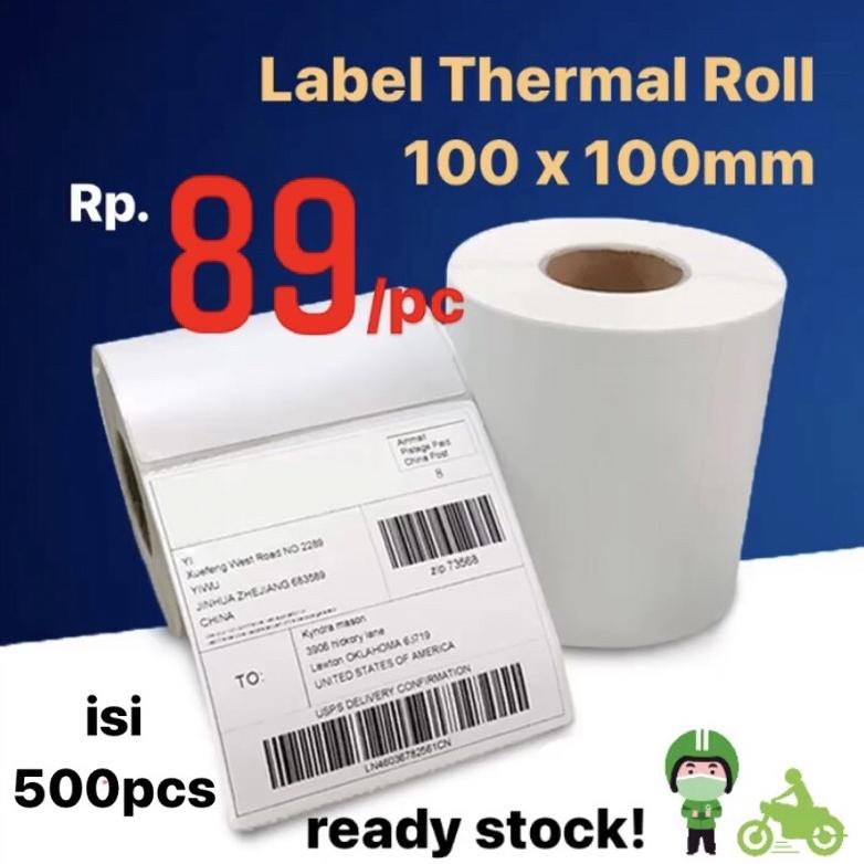 

((BISA COD)) LABEL STICKER THERMAL 100 X 100 BARCODE 100X100