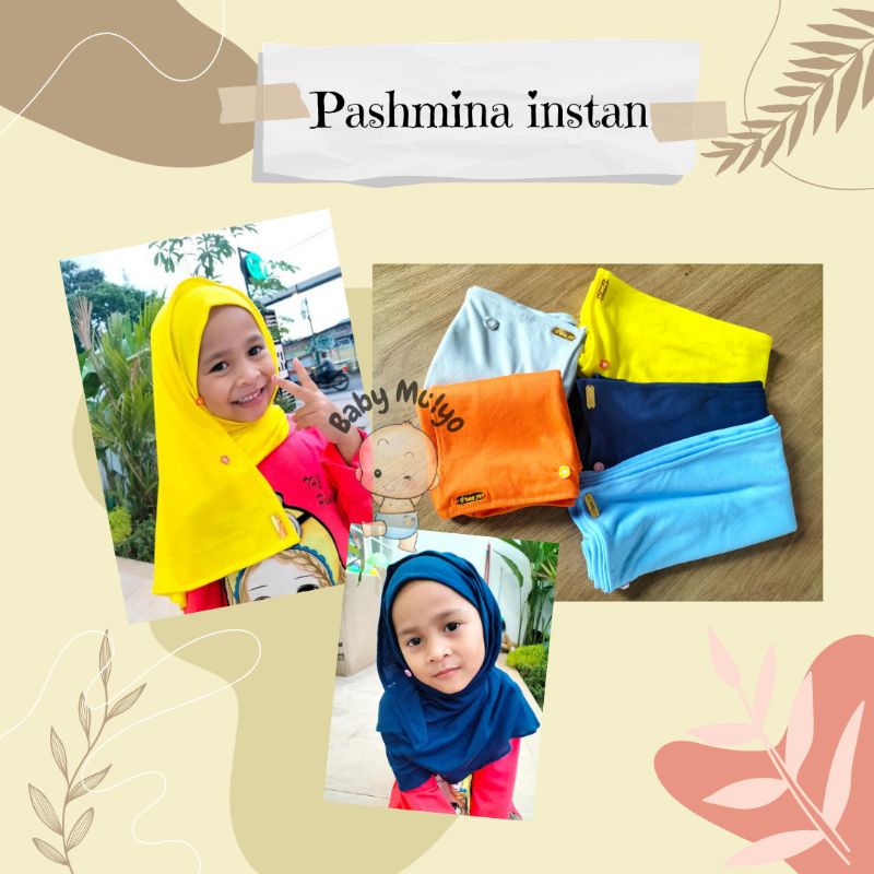 Pashmina Instan Anak Premium // Jilbab Pashtan Anak // Pashmina Instan Kids