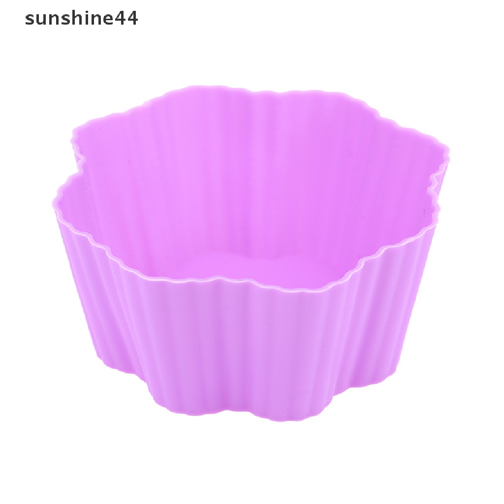 Sunshine 6Pcs Cetakan Cupcake / Muffin Bahan Silikon