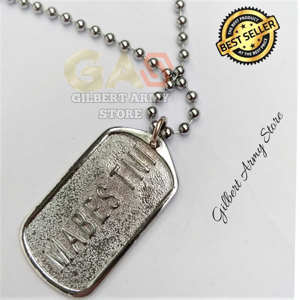 GILBERT ARMY STORE Kalung Mabes Tni Ad Titanium anti Karat Kalung Army Militer Murah Kalung Pria Tni