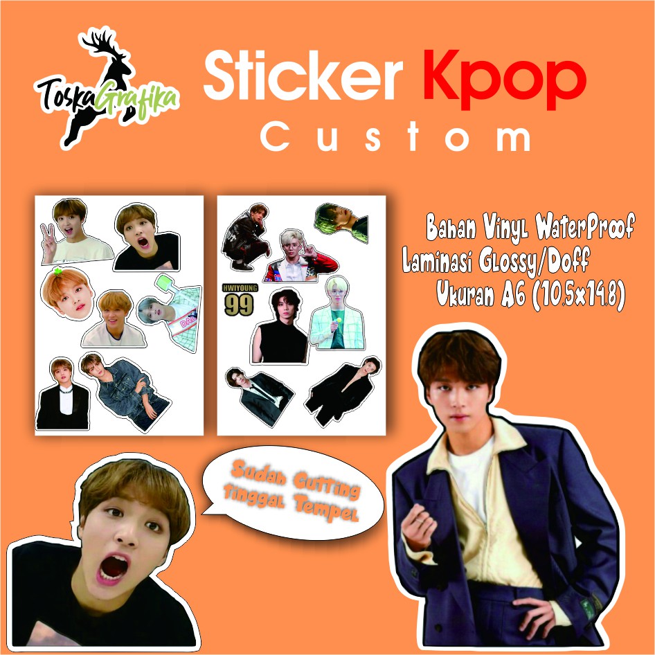 STICKER KPOP CUSTOM A6 Murah