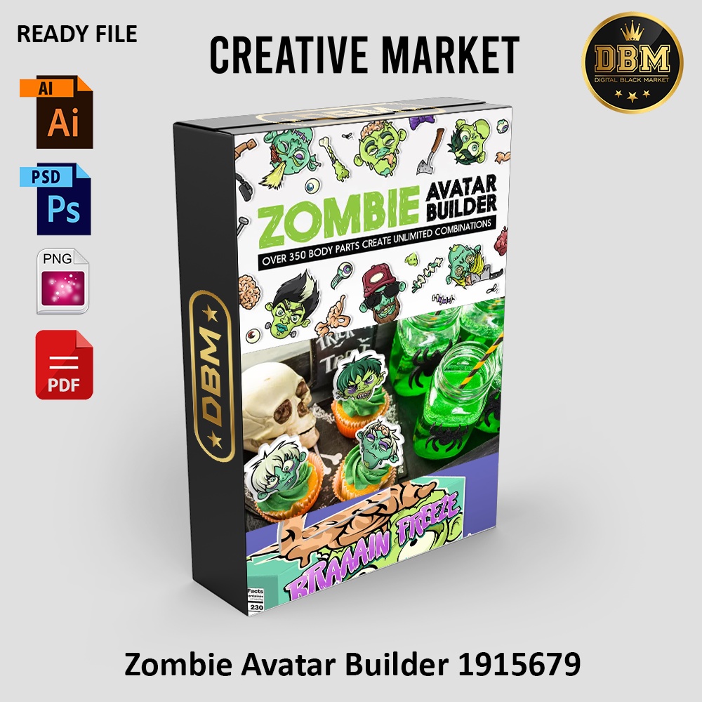 Zombie Avatar Builder - Vector Designs