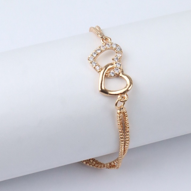 Gelang Rantai Dewasa Motif Love Perhiasan Yaxiya GD 1029