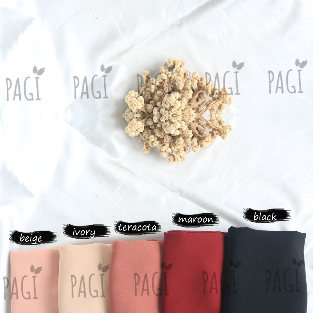 Pashmina Inner 2in1 Premium / Jilbab Instan / Chiffon / Ceruty Babydoll / Inner Jersey / 75cm x 180cm