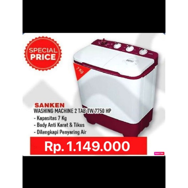 SANKEN MESIN CUCI 2 TABUNG 7KG TW-7750HP