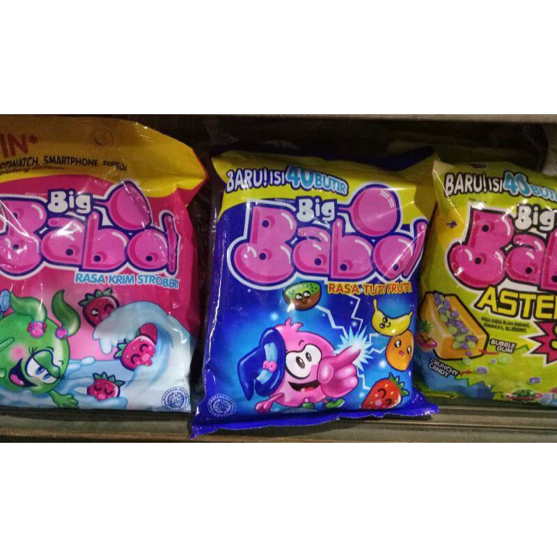 Jual Permen Karet Jadul Big Bubble Big Babol Stroberi Tutti Fruty