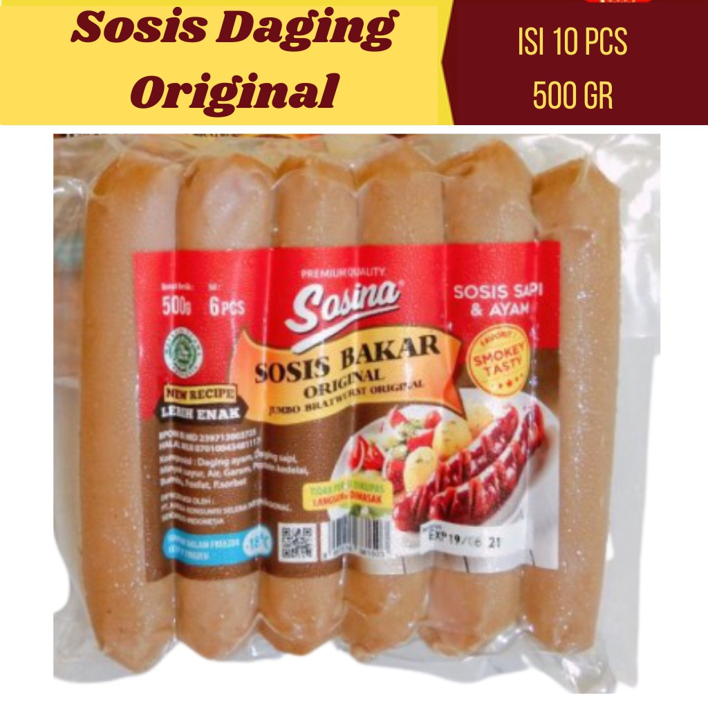 

Sosis Daging Sosina 500 Gr/Sosis Daging Original Sosina Isi 10 Pcs