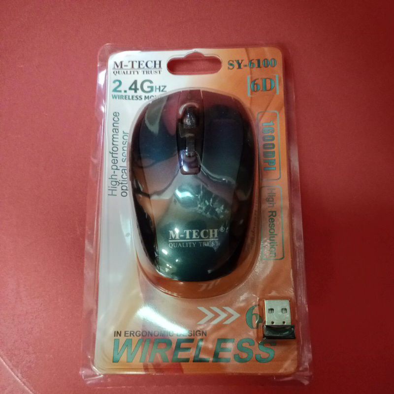 Mouse Wireless M-TECH Original Free Baterai