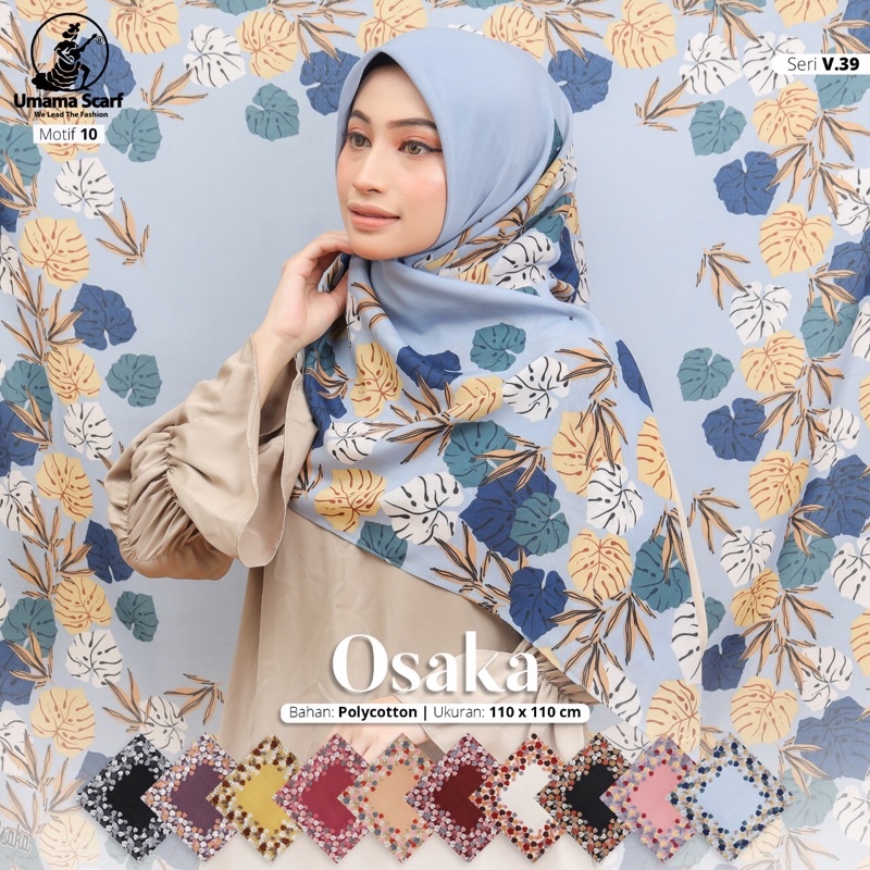 Hijab Segiempat Umama Motif Basic Voal / Jilbab umama segi empat pollycotton grosir-Motif 10 Mix Warna