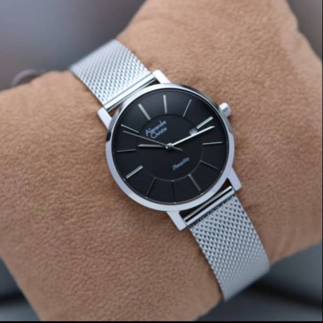 Jam wanita ALEXANDRE CHRISTIE AC8628 SILVER HITAM