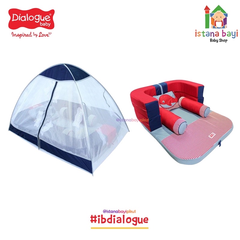 Dialogue Baby Kasur Bayi Sofa Double + Kelambu Tenda Whales Series - DGK9110