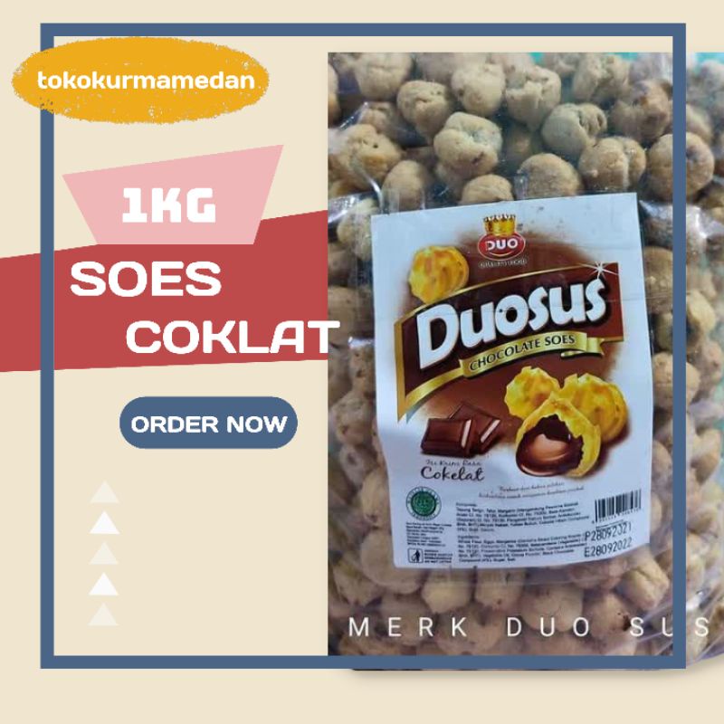 

[1KG] KUE SUS DUO CHOCO SOES COKLAT EXP 2026 SOES SUS KERING COKLAT 1KG DUOSUS COKLAT KUE SOES COKLAT