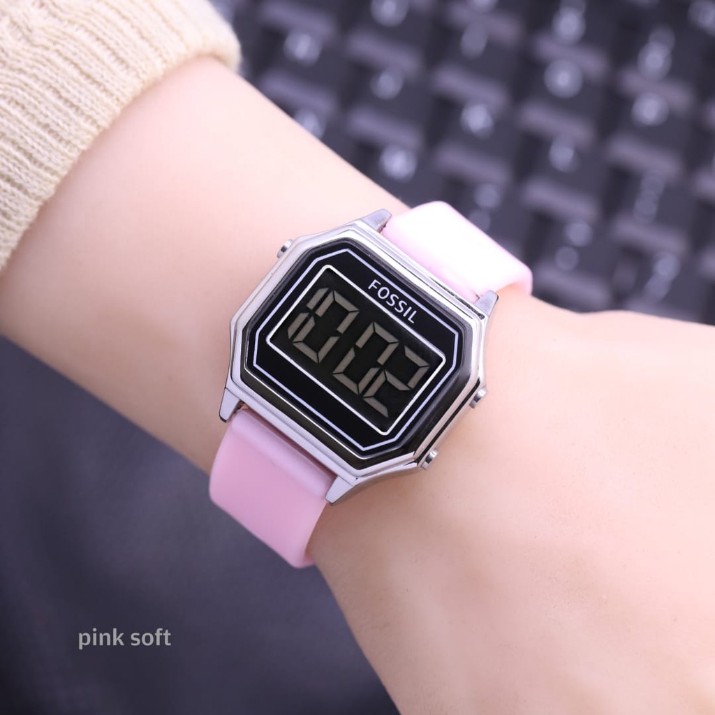 Grosiran Jam Tangan Fashion Wanita FI3565TL Digital Strap Rubber Include Box Jam Tangan (COD)