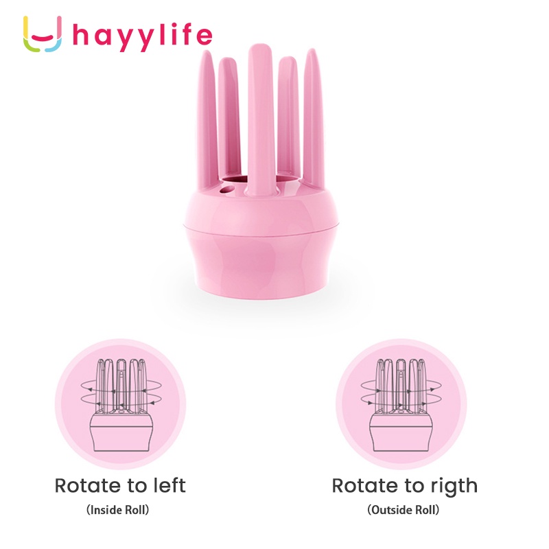 HAYYLIFE Catok Pengeriting Keriting Otomatis Magic curler /Automatic Hair Curler / Set Alat Pengeriting Rambut Tanpa KabelHL-BBB695-4