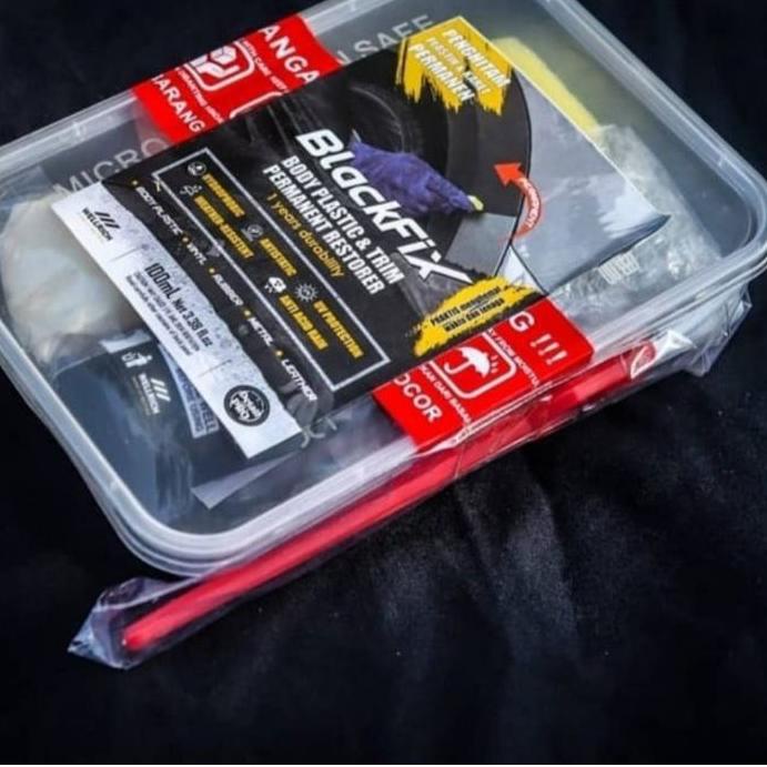 BLACKFiX 100ML Penghitam body motor atau mobil permanen daya tahan 12 bulan lebihBLACKFIX