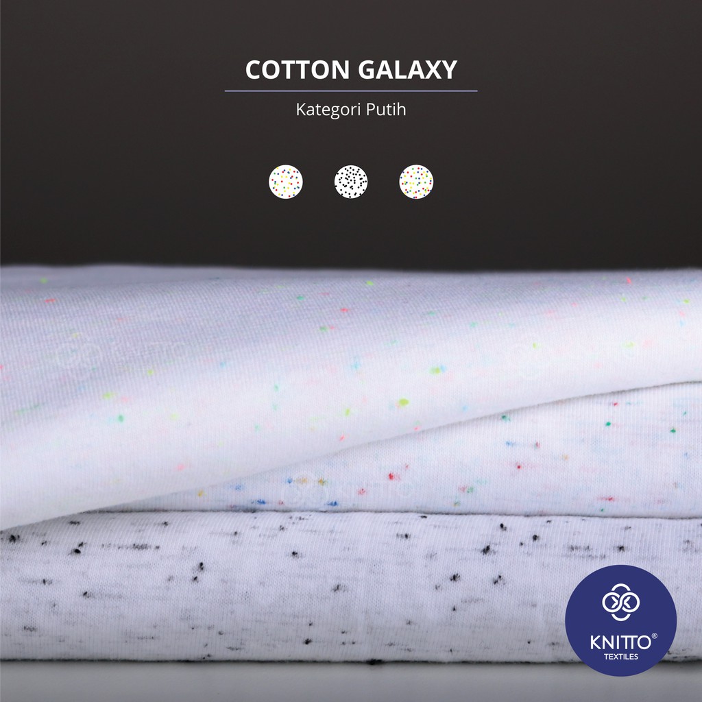 BAHAN KAOS KAIN COTTON GALAXY 30S KATEGORI WARNA PUTIH
