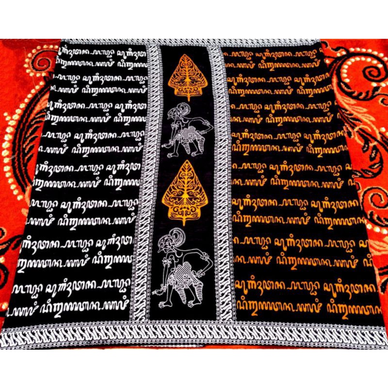 ALDAFA SARUNG BATIK PRIA COWOK DEWASA MOTIF WAYANG AKSARA JAWA HANACARAKA MURAH SIMPLE